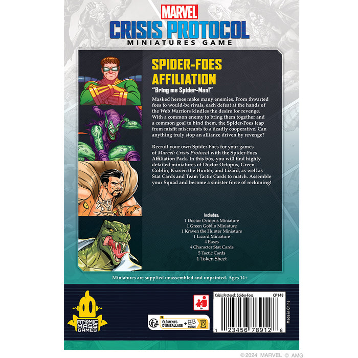 Marvel: Crisis Protocol – Spider-Foes Affiliation Pack - (Pre-Order)
