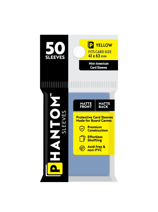 Phantom Sleeves: "Yellow Size" (41mm x 63mm) - Matte/Matte (50)