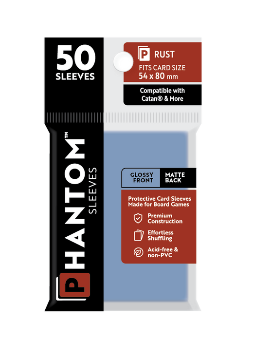 Phantom Sleeves: "Rust Size" (54mm x 80mm) - Gloss/Matte (50)