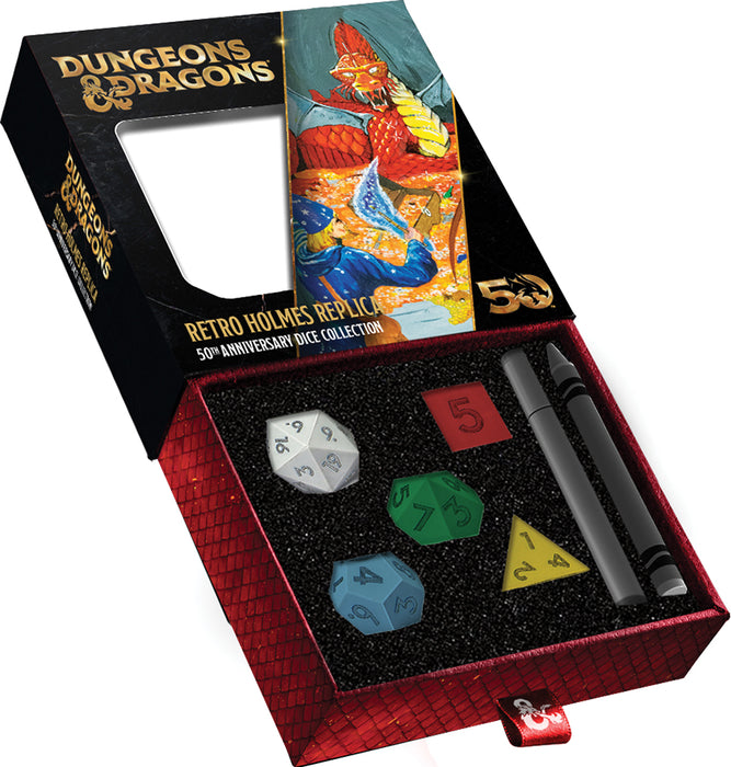 Dungeons & Dragons 50th Anniversary Dice: Retro Holmes Replica Set