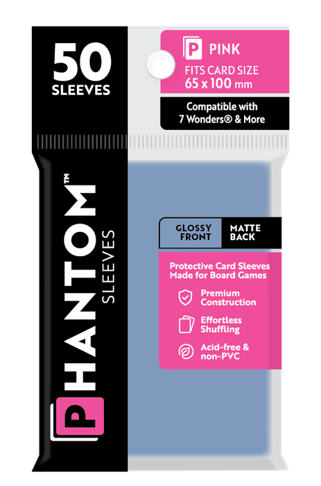 Phantom Sleeves: "Pink Size" (65mm x 100mm) - Gloss/Matte (50)