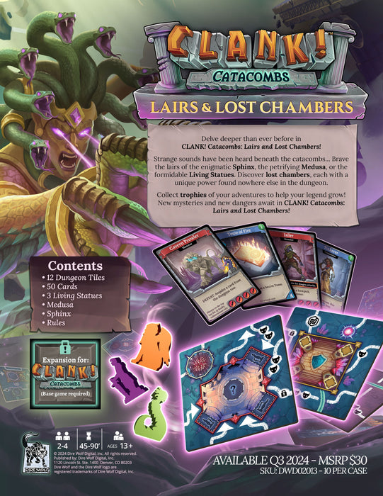 Clank! Catacombs - Lairs & Losts Chambers Expansion - (Pre-Order)
