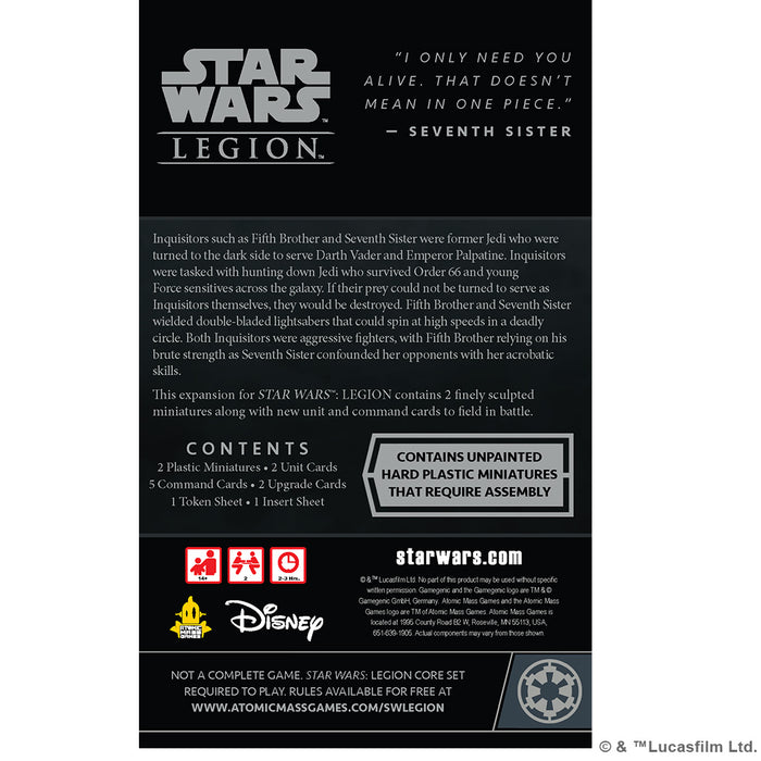 Star Wars  Legion - Fifth Brother and Seventh Sister Operative Expansion