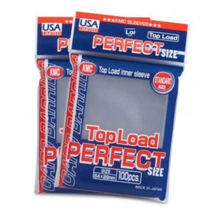 KMC Perfect Size Sleeve - Clear - 100 sleeves - Top Load