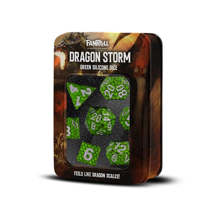 Fanroll - Dragon Storm - Silicone Dice Set - Green Dragon Scales