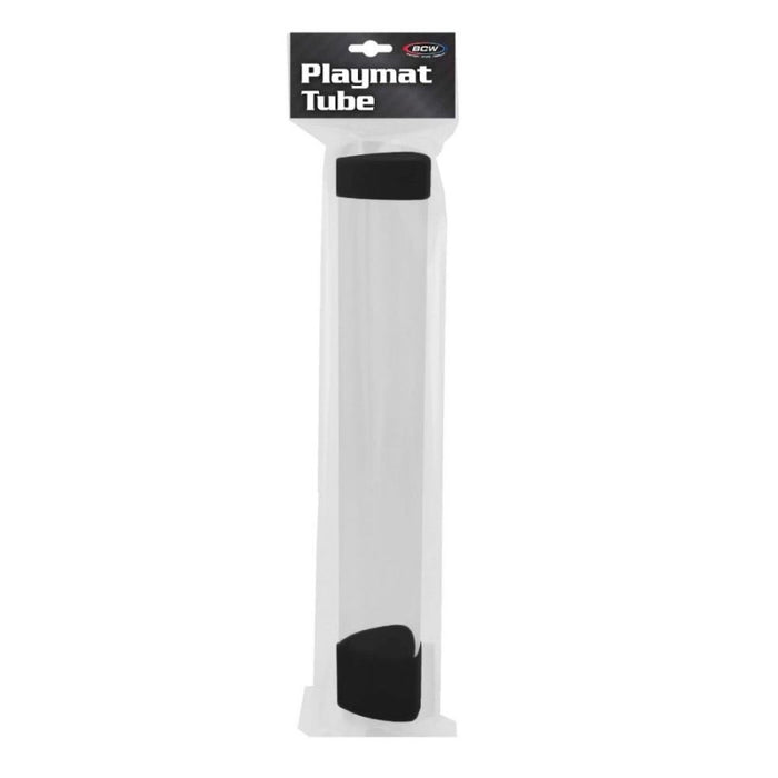 BCW Supplies: Clear Playmat Tube With Dice Cap - Black