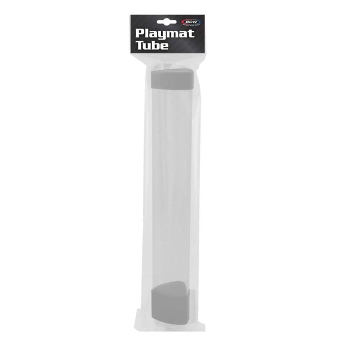 BCW Supplies: Clear Playmat Tube With Dice Cap - White