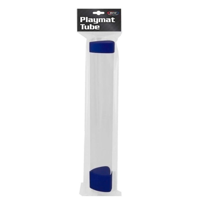 BCW Supplies: Clear Playmat Tube With Dice Cap - Blue