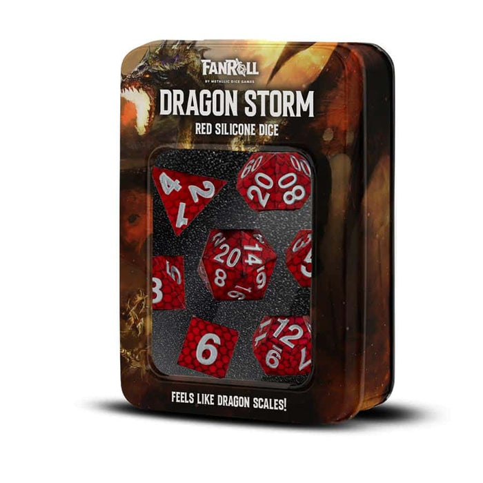 Fanroll - Dragon Storm - Silicone Dice Set - Red Dragon Scales
