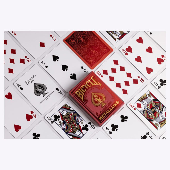 Playing Cards: Bicycle: Metalluxe Red