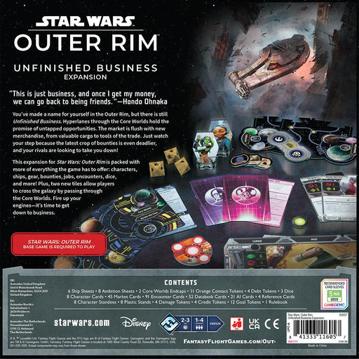 Star Wars: Outer Rim - Unfinished Business Expansion - Boardlandia