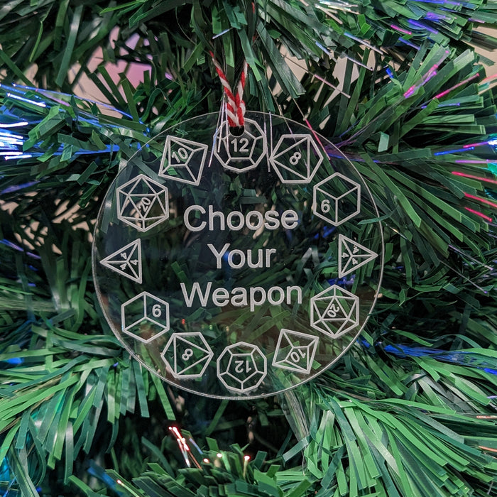 Choose Your Weapon Ornament