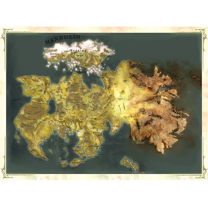 Conquest - Cloth Map of Alektria, the first continent of EÄ