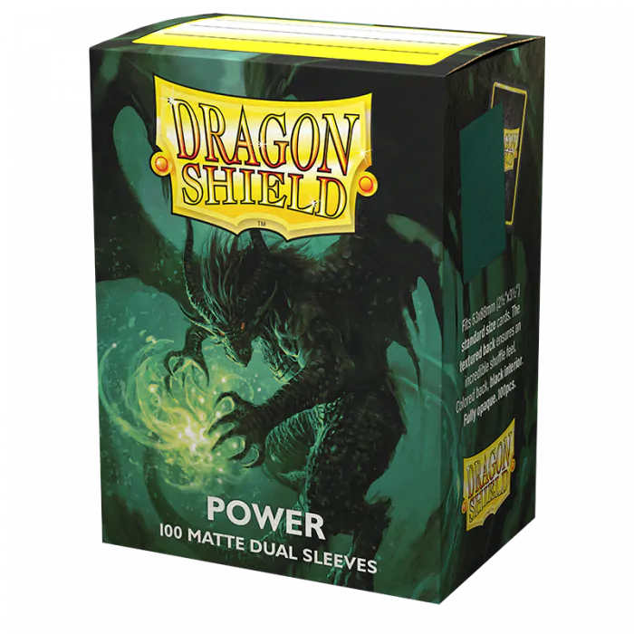 Dragon Shield: (100) Matte Dual - Metallic Green / Power