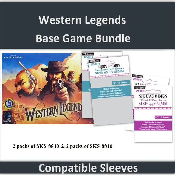 Sleeve Kings "Western Legends" Base Game Compatible Sleeve Bundle