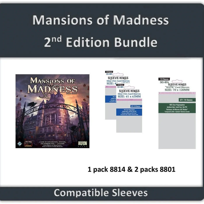 Sleeve Kings "Mansions of Madness (2nd Edition)" Compatible Sleeve Bundle