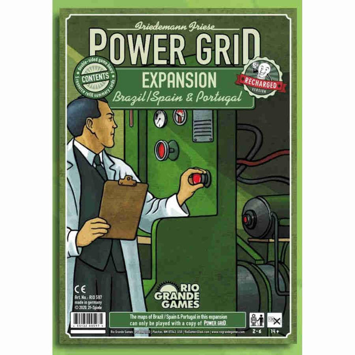 Power Grid: Recharged Brazil/Spain & Portugal Expansion - Boardlandia