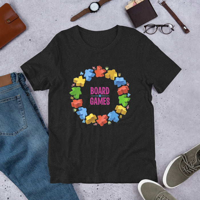 Board Game Meeple Circle Unisex T-Shirt