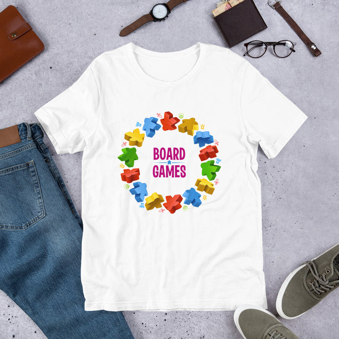 Board Game Meeple Circle Unisex T-Shirt