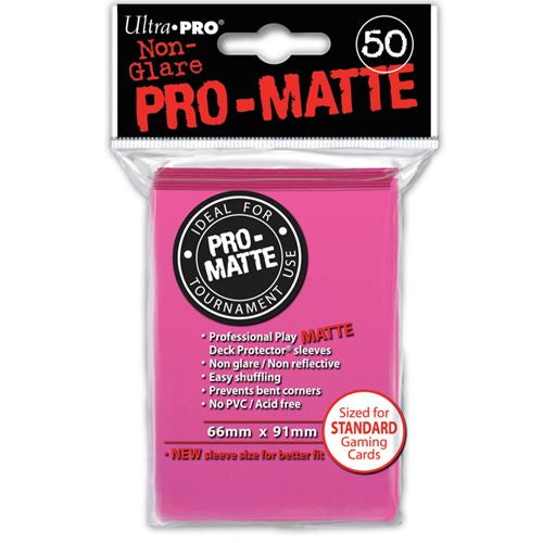Ultra Pro: Deck Protector - Pro Matte Bright Pink Standard 50CT - Case