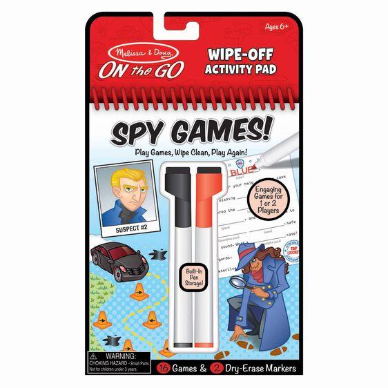 Spy Games Wipe-Off Activity Pad - Boardlandia