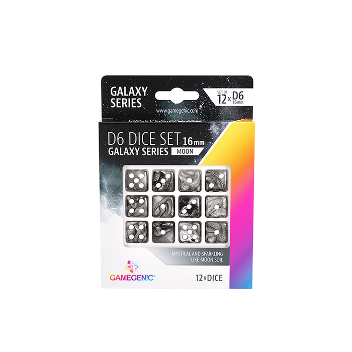 Galaxy Series - Moon - D6 Dice Set 16 mm (12 pcs)