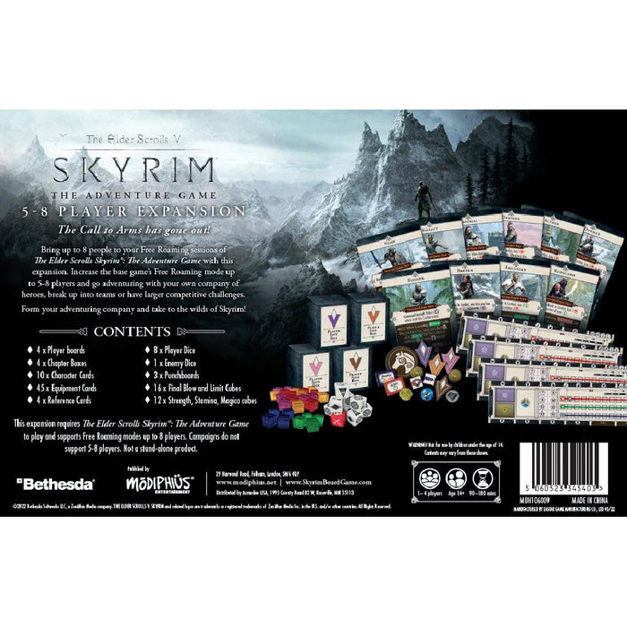 Elder Scrolls - Skyrim - Adventure Board Game - 5-8 Player Expansion - Boardlandia