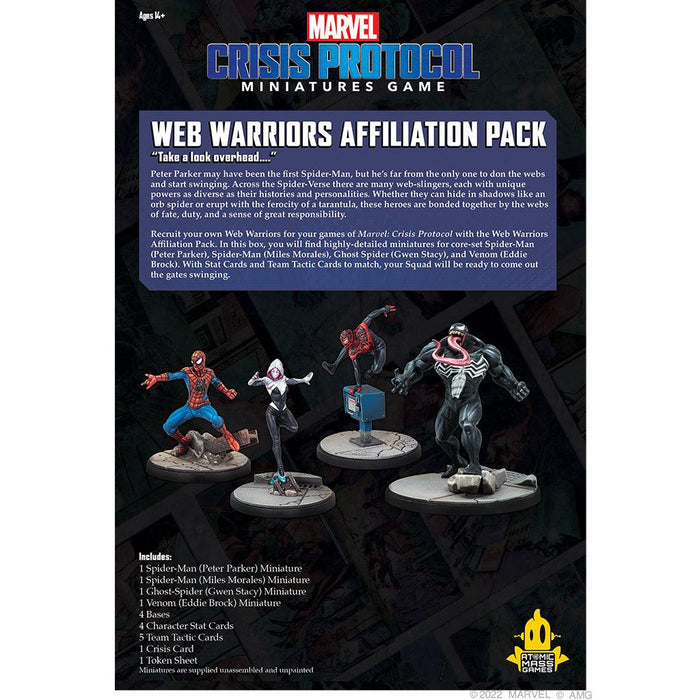 Marvel: Crisis Protocol - Web Warriors Affiliation Pack - Boardlandia