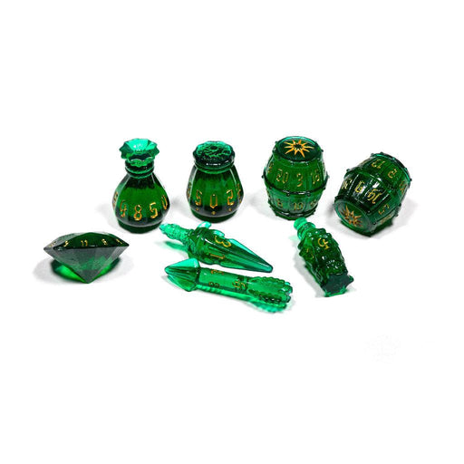 PolyHero Rogue 8 Dice Set Emerald Emissary - Boardlandia