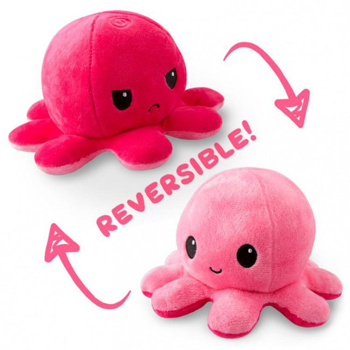 Reversible Octopus Plush Double Pink