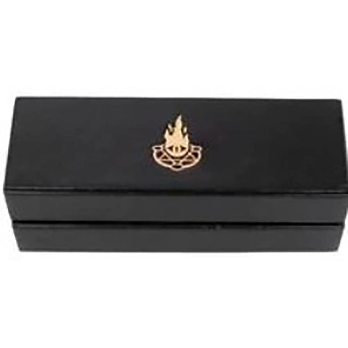 Role4Initiative - Faux Leather Dice Box and Rolling Tray With Gold Foil Warlock Logo