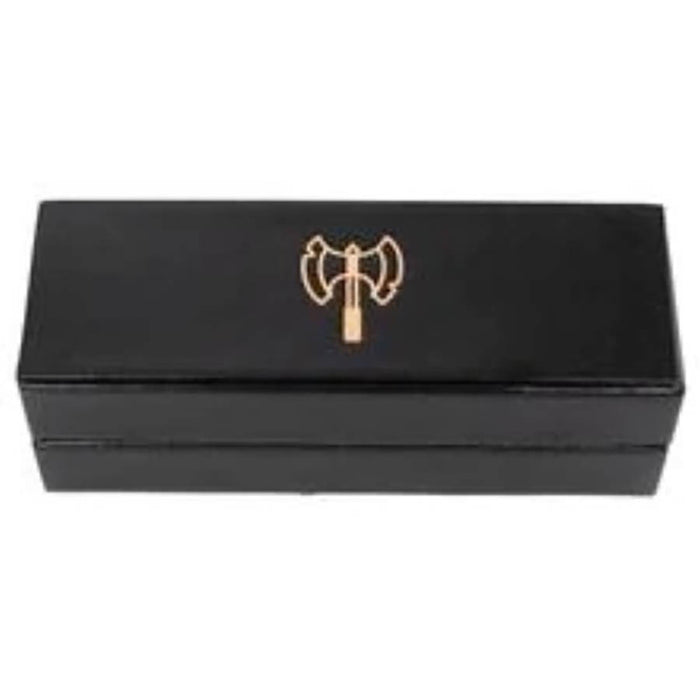 Role4Initiative - Faux Leather Dice Box and Rolling Tray With Gold Foil Barbarian Logo