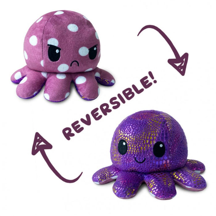 Reversible Octopus Plush Shimmer and Dot