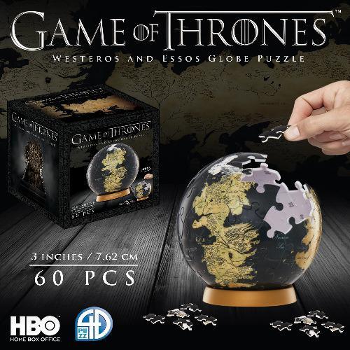 Game of Thrones 3D World Globe Puzzle 3" - Boardlandia