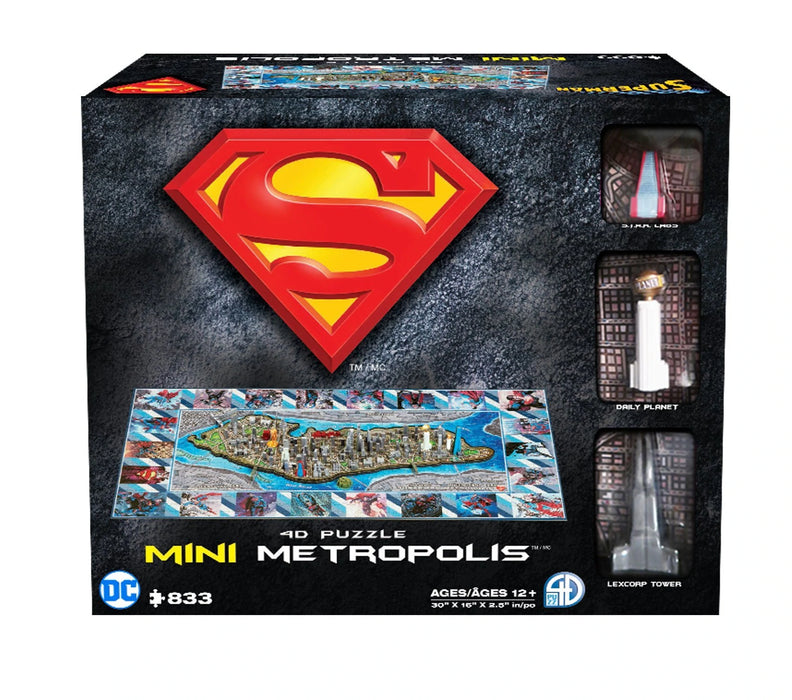 4D Mini Superman Metropolis City Puzzle - Boardlandia