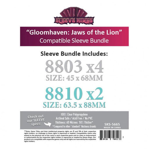 Gloomhaven Jaws of the Lion Sleeves Bundle - Boardlandia