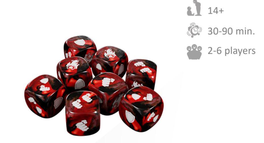 Street Fighter: The Miniatures Game Red Battle Dice - Boardlandia