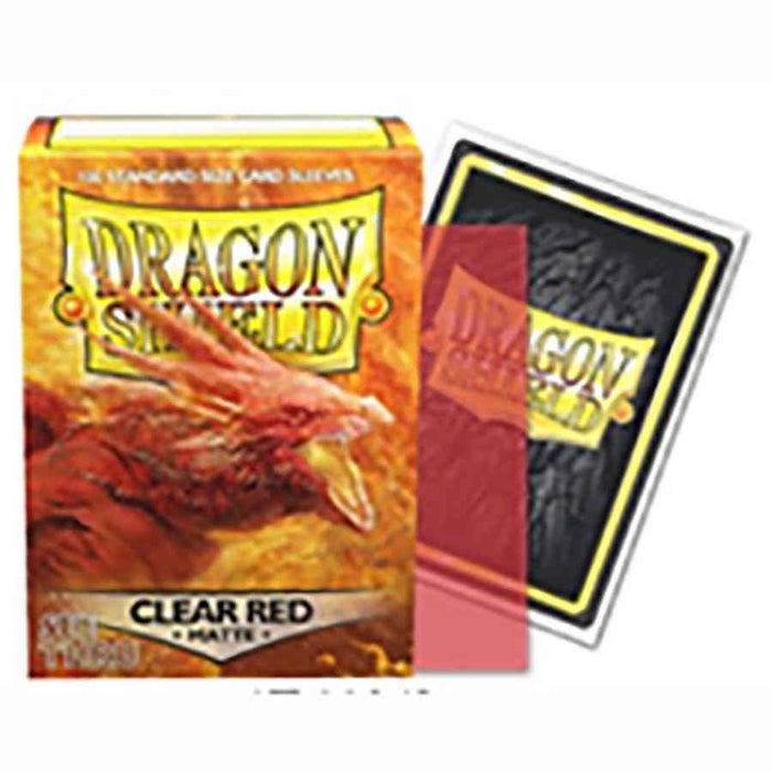 Dragon Shield Sleeves: Matte Clear Red (Box of 100) - Boardlandia