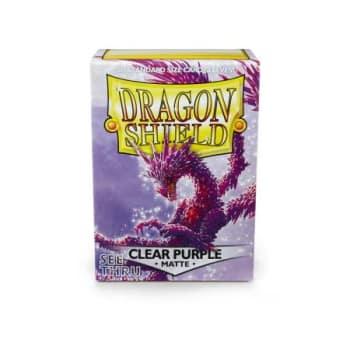 Dragon Shield Sleeves: Matte Clear Purple (100) - Boardlandia