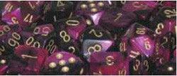 7 Die Set - Gemini Black-Purple With Gold - Boardlandia