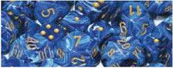 7 Die Set - Vortex Blue With Gold - Boardlandia