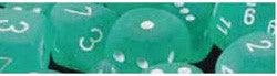 D6 -- 16Mm Frosted Dice, Teal/White, 12Ct - Boardlandia