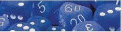 D6 -- 16Mm Frosted Dice, Blue/White, 12Ct - Boardlandia