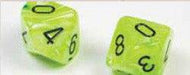 D6 -- 12Mm Vortex Dice, Bright Green/Black, 36Ct - Boardlandia