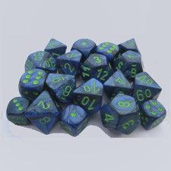 D6 -- 12Mm Lustrous Dice, Dark Blue/Green, 36Ct - Boardlandia