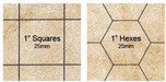 Mondomat Reversible, 1" Squares & Hexes, 54" X 102" - Boardlandia