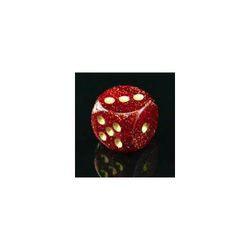 Bag Of 20 Assorted Glitter Dice, Ruby/Gold (Numbers, Standard Size) - Boardlandia