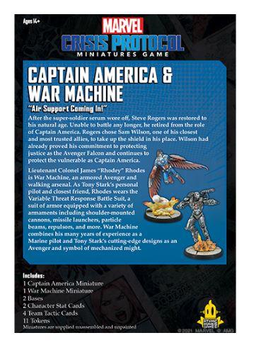 Marvel Crisis Protocol - Captain America and War Machine - Boardlandia