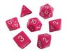 7 Die Set - Pink With White - Boardlandia