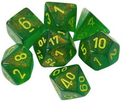 Borealis Luminary - Maple Green/Yellow - 7ct Polyhedral Dice Set - Boardlandia